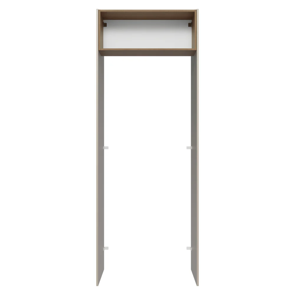 Porta-Geladeira 83 cm 1 Porta Basculante Crema/Rustic/Crema Vik Madesa - Image 12