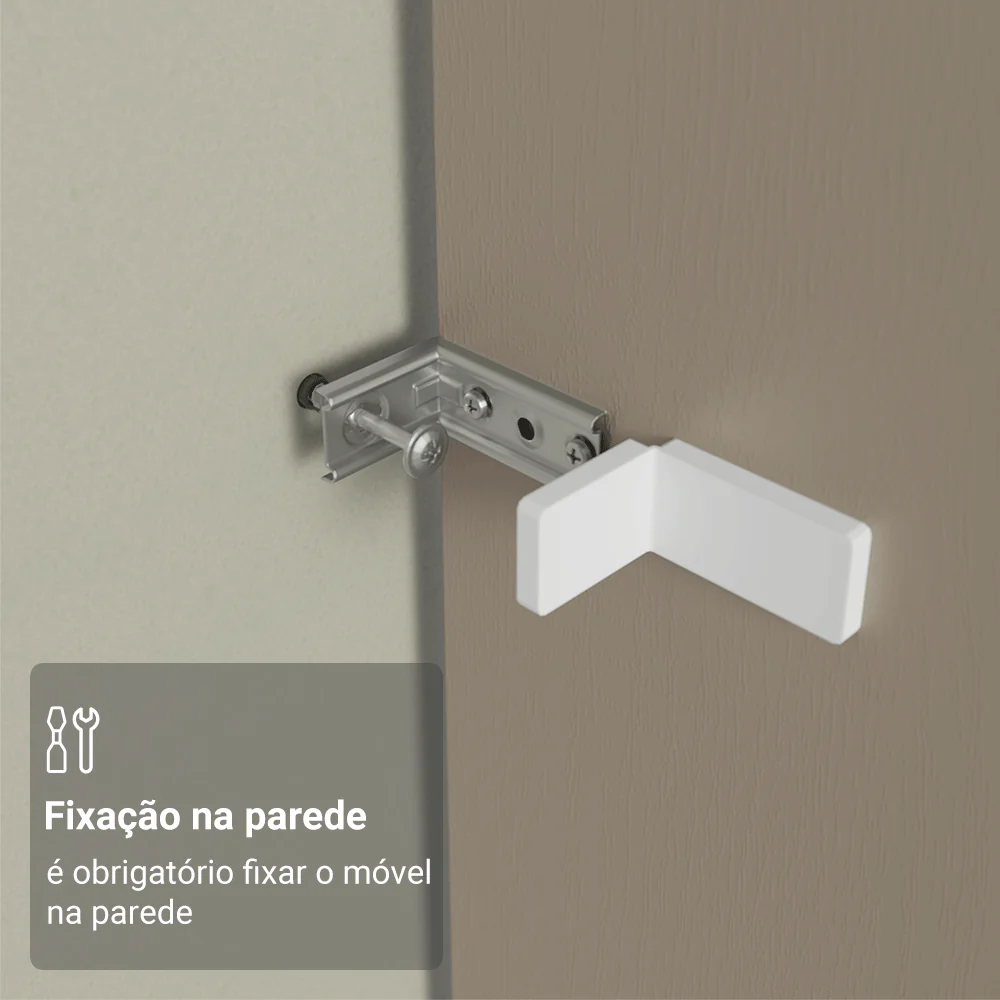 Porta-Geladeira 83 cm 1 Porta Basculante Crema/Rustic/Crema Vik Madesa - Image 7