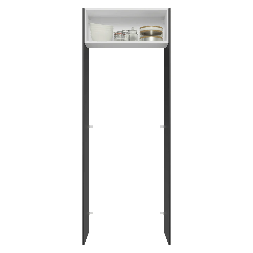 Porta-Geladeira 83 cm 1 Porta Basculante Preto/Branco/Preto Agata Madesa - Image 4