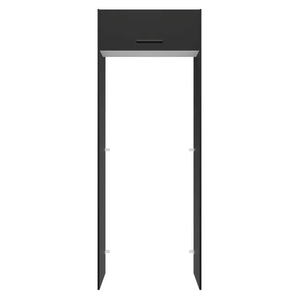 Porta-Geladeira 83 cm 1 Porta Basculante Preto/Branco/Preto Agata Madesa - Image 6