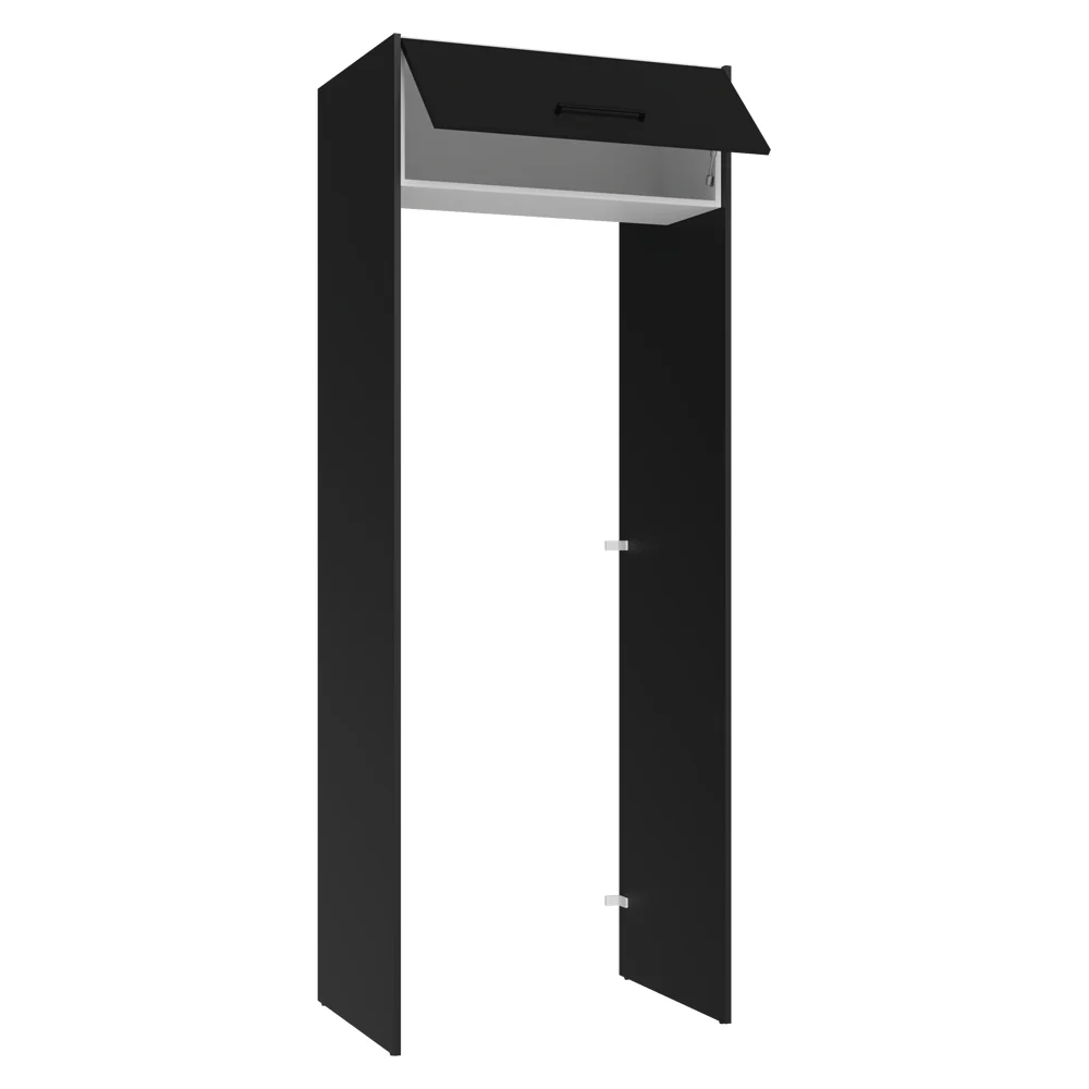 Porta-Geladeira 83 cm 1 Porta Basculante Preto/Branco/Preto Agata Madesa - Image 7