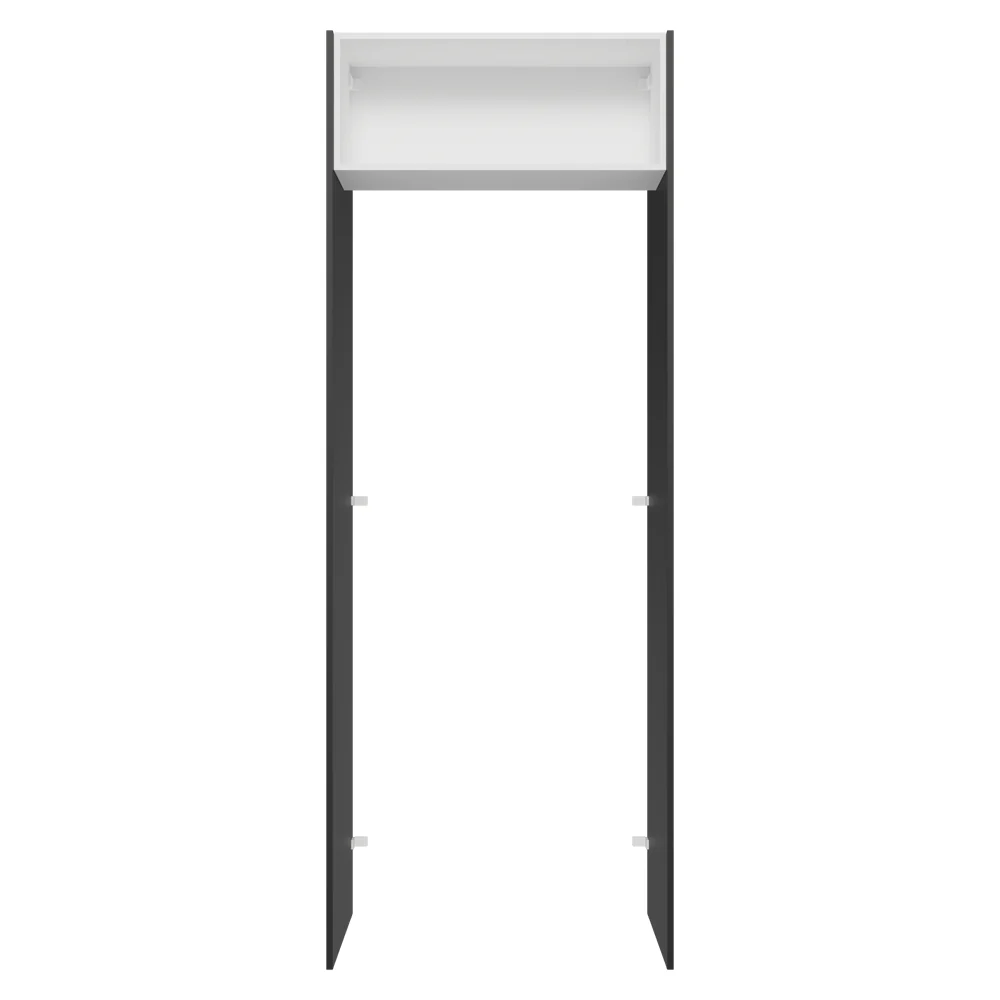 Porta-Geladeira 83 cm 1 Porta Basculante Preto/Branco/Preto Glamy Madesa - Image 10
