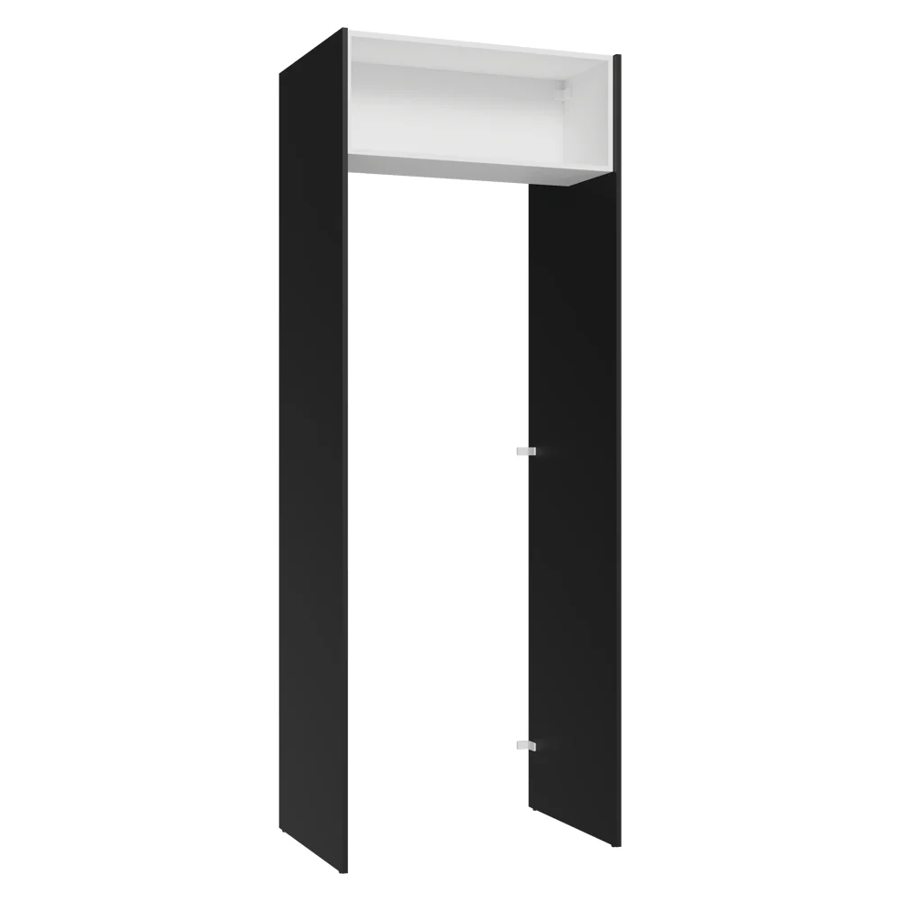 Porta-Geladeira 83 cm 1 Porta Basculante Preto/Branco/Preto Glamy Madesa - Image 11
