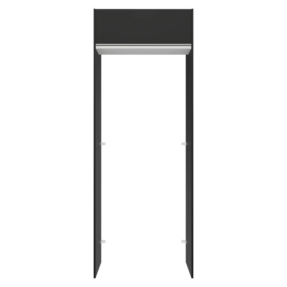 Porta-Geladeira 83 cm 1 Porta Basculante Preto/Branco/Preto Glamy Madesa - Image 6