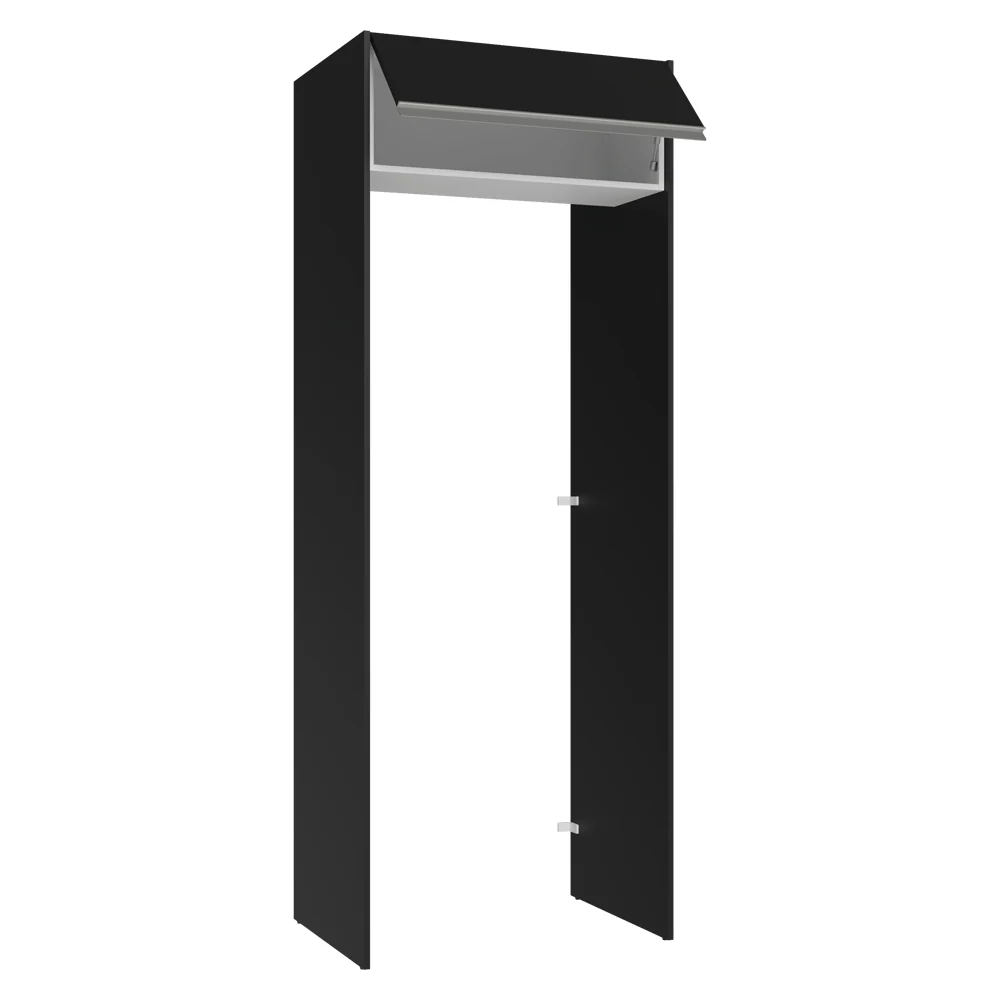 Porta-Geladeira 83 cm 1 Porta Basculante Preto/Branco/Preto Glamy Madesa - Image 7