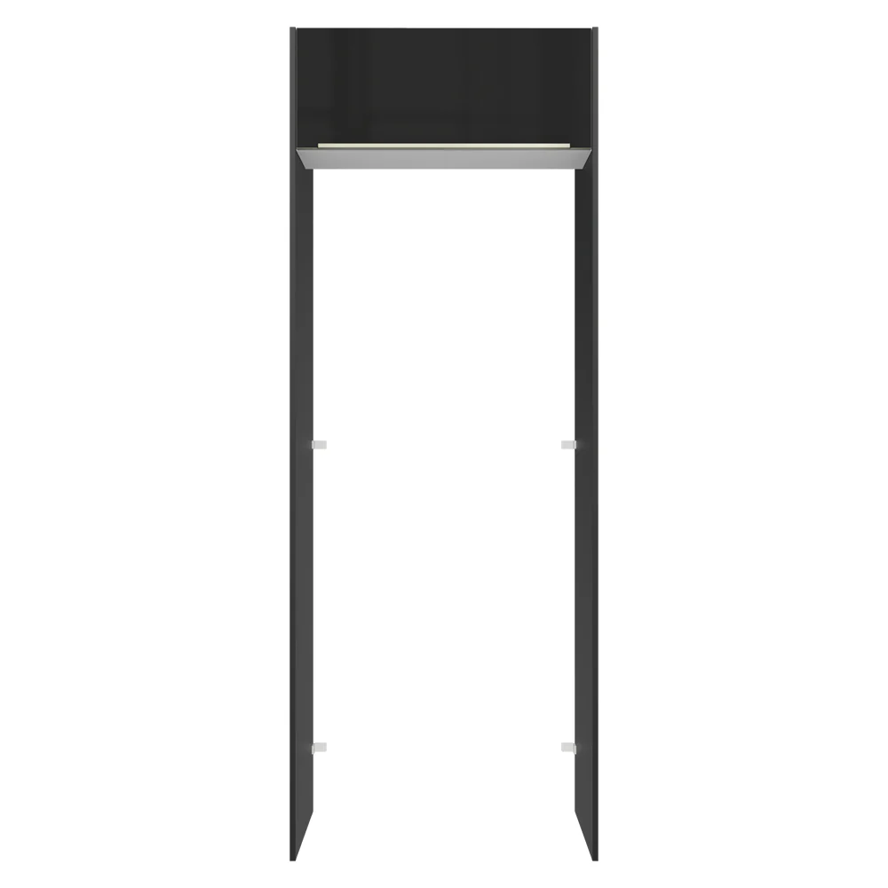 Porta-Geladeira 83 cm 1 Porta Basculante Preto/Branco/Preto Lux Madesa - Image 10