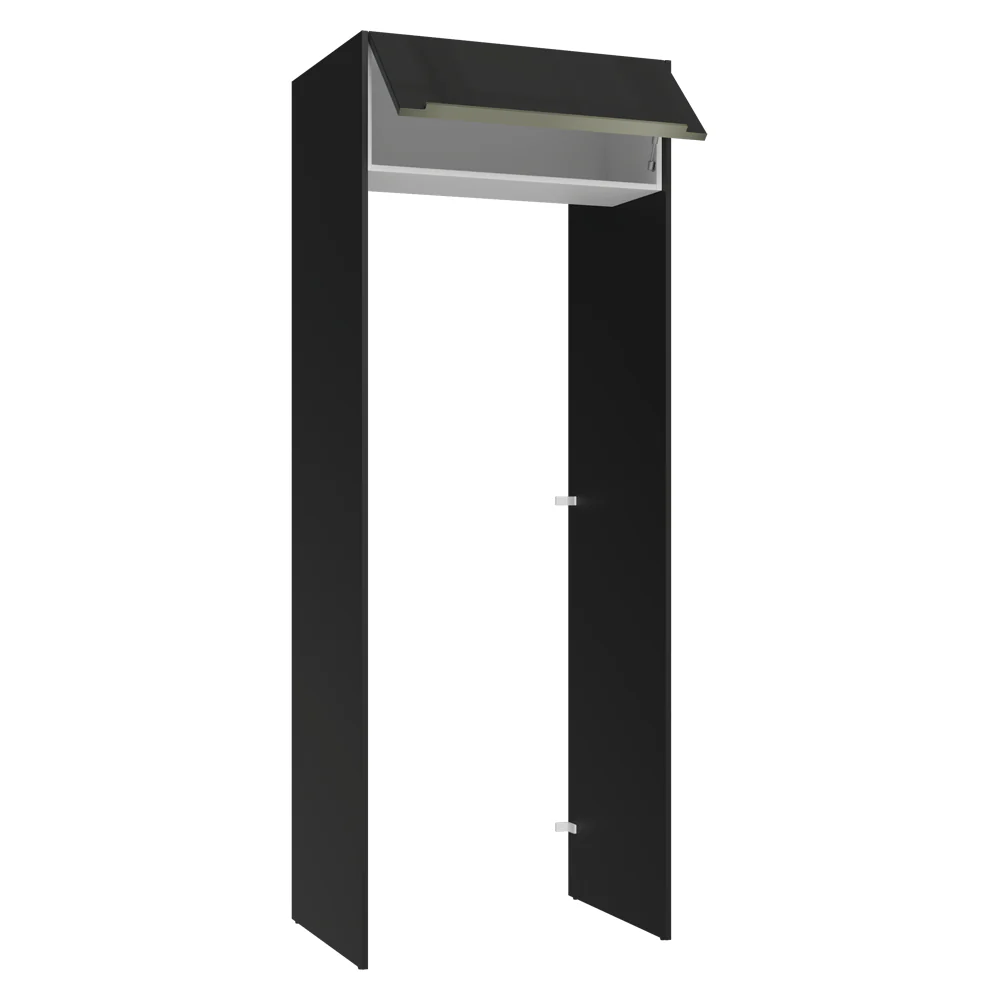 Porta-Geladeira 83 cm 1 Porta Basculante Preto/Branco/Preto Lux Madesa - Image 5