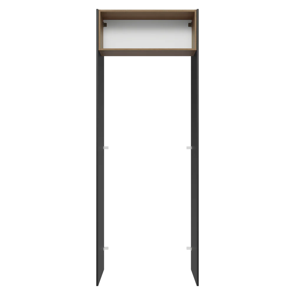 Porta-Geladeira 83 cm 1 Porta Basculante Preto/Rustic/Preto Glamy Madesa - Image 10