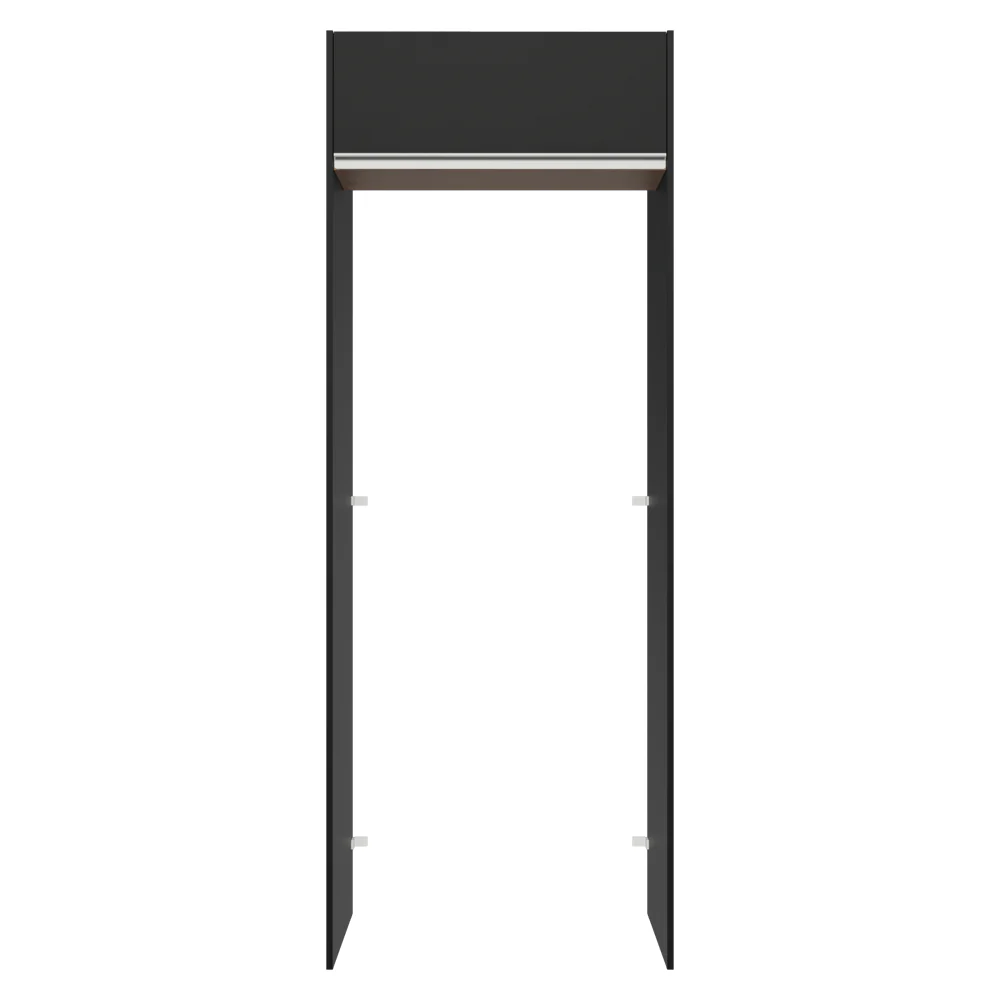 Porta-Geladeira 83 cm 1 Porta Basculante Preto/Rustic/Preto Glamy Madesa - Image 6