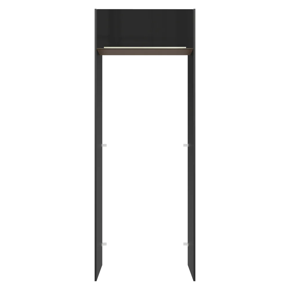 Porta-Geladeira 83 cm 1 Porta Basculante Preto/Rustic/Preto Lux Madesa - Image 10