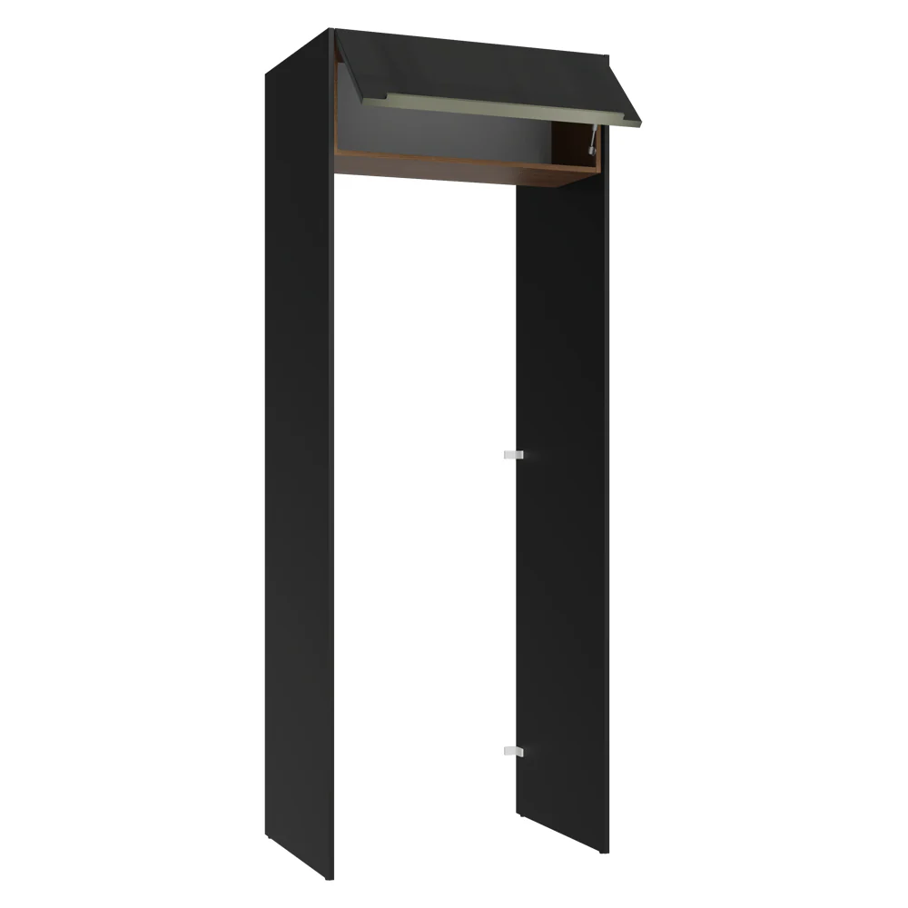 Porta-Geladeira 83 cm 1 Porta Basculante Preto/Rustic/Preto Lux Madesa - Image 5