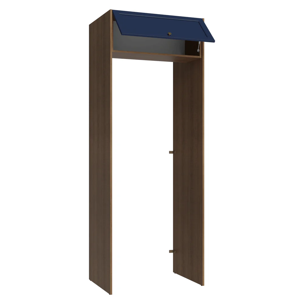 Porta-Geladeira 83 cm 1 Porta Basculante Rustic/Azul Vik Madesa - Image 5
