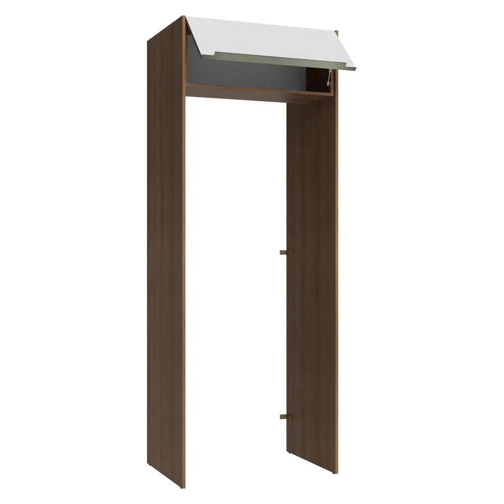 Porta-Geladeira 83 cm 1 Porta Basculante Rustic/Branco Veludo Lux Madesa - Image 5