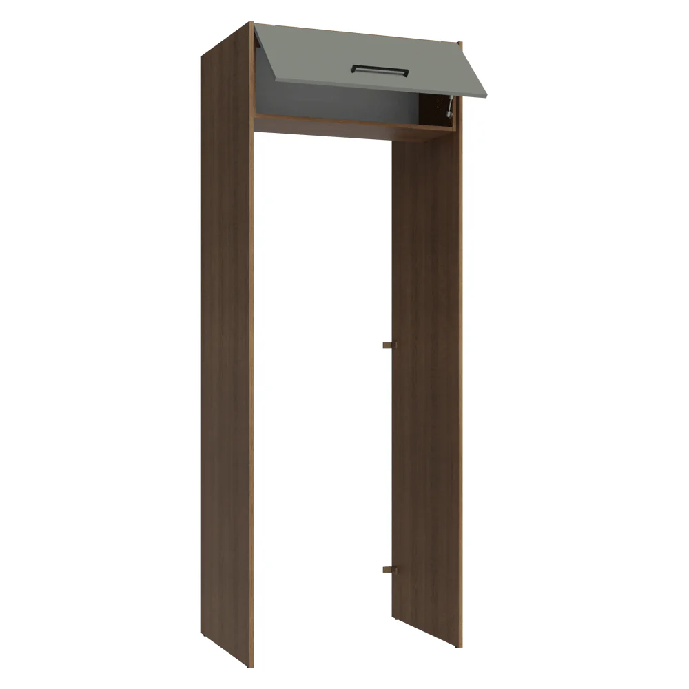 Porta-Geladeira 83 cm 1 Porta Basculante Rustic/Cinza Agata Madesa - Image 7