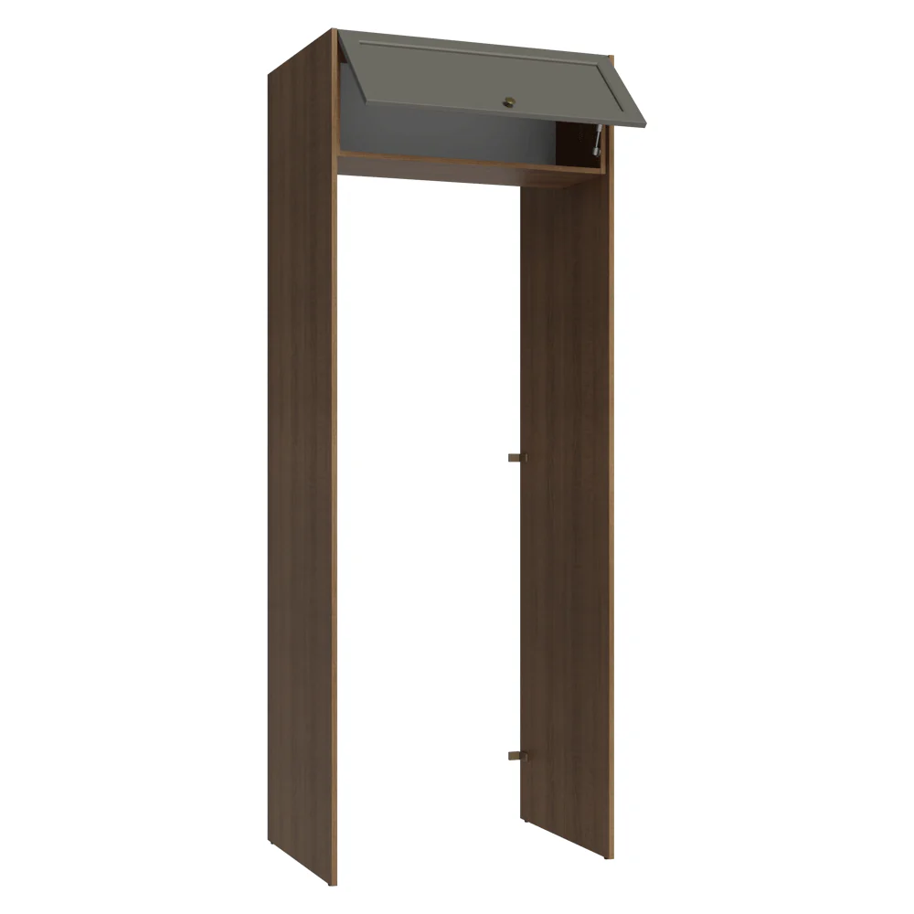 Porta-Geladeira 83 cm 1 Porta Basculante Rustic/Cinza Vik Madesa - Image 5