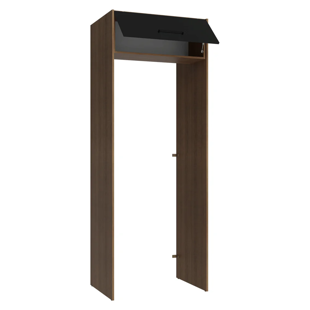 Porta-Geladeira 83 cm 1 Porta Basculante Rustic/Preto Agata Madesa - Image 7
