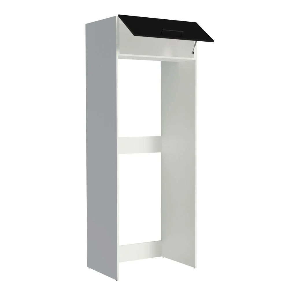 Porta-Geladeira Madesa Agata 1 Porta Basculante Branco/Preto - Image 4