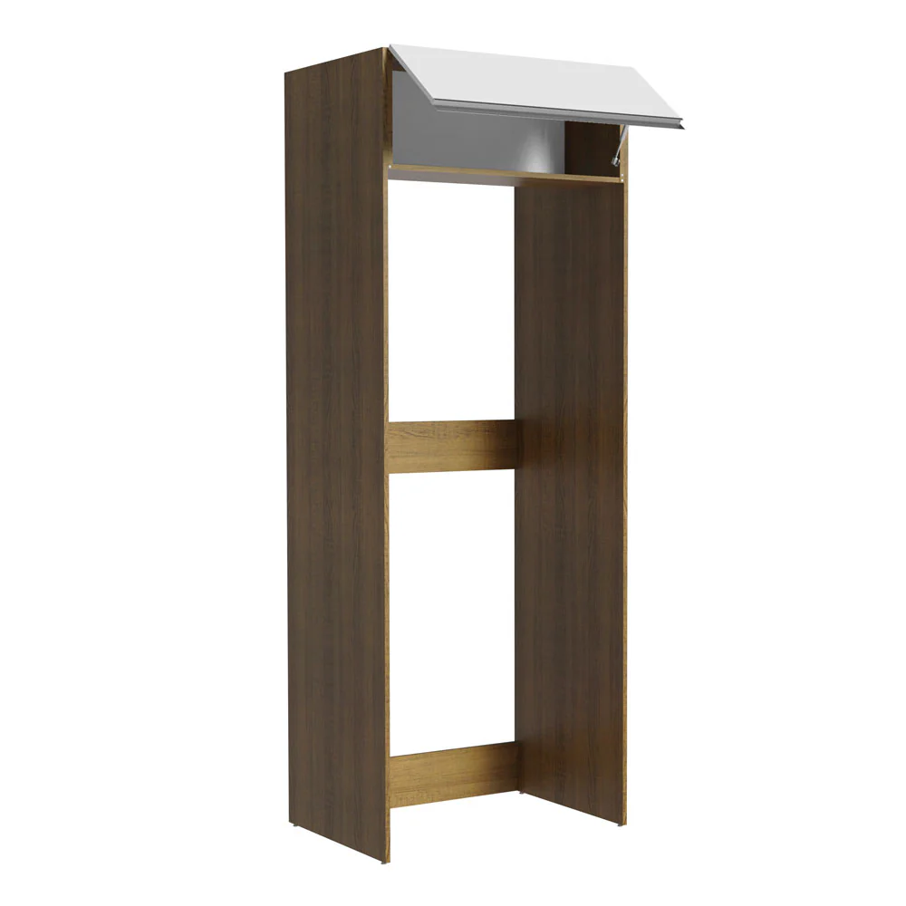 Porta-Geladeira Madesa Glamy 1 Porta Basculante Rustic/Branco - Image 4