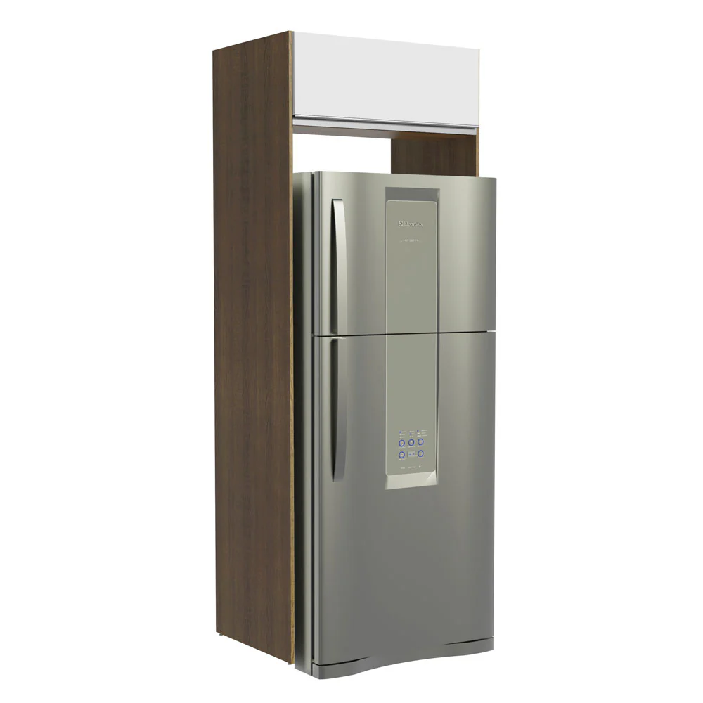 Porta-Geladeira Madesa Glamy 1 Porta Basculante Rustic/Branco - Image 5