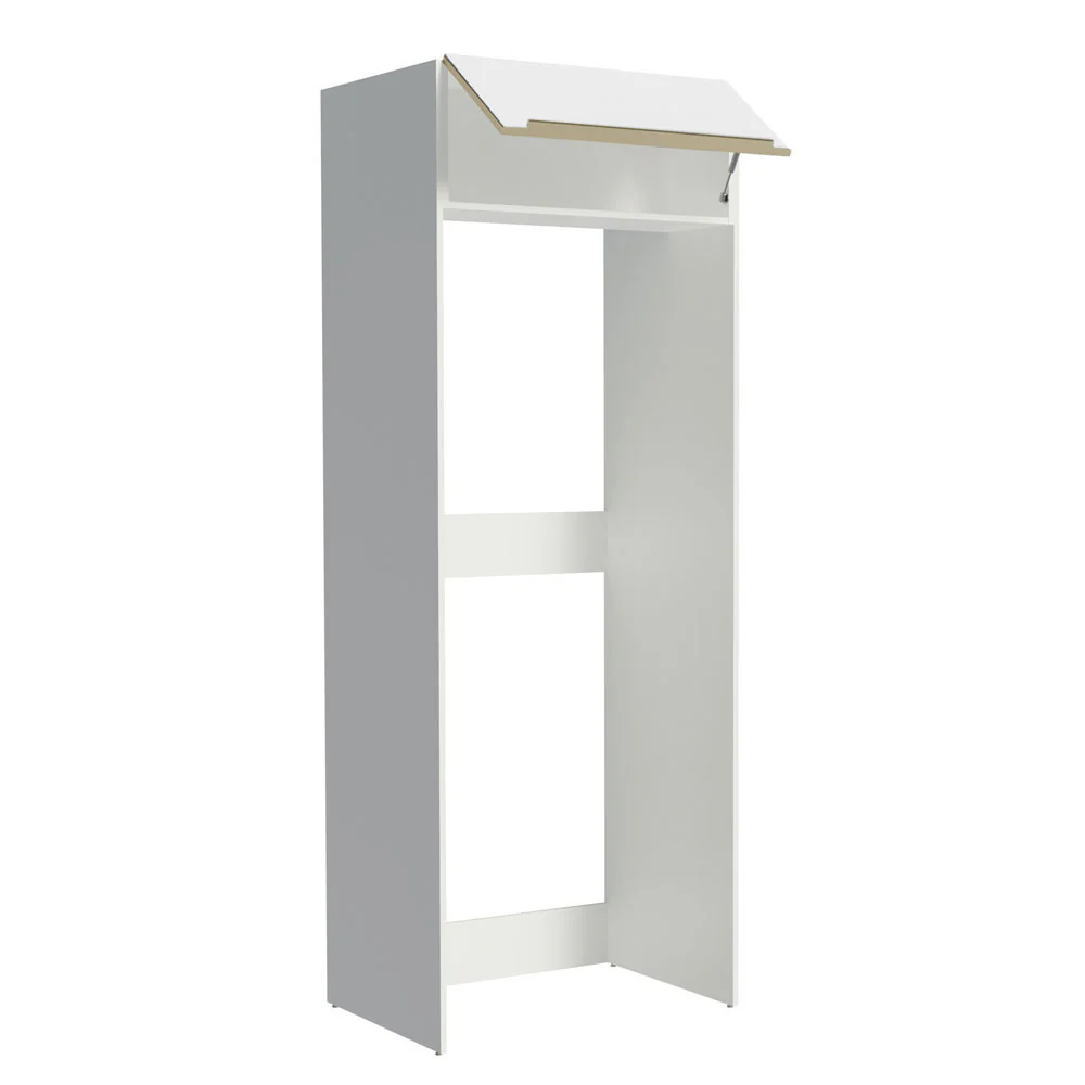 Porta-Geladeira Madesa Lux 1 Porta Basculante Branco/Branco Veludo - Image 4