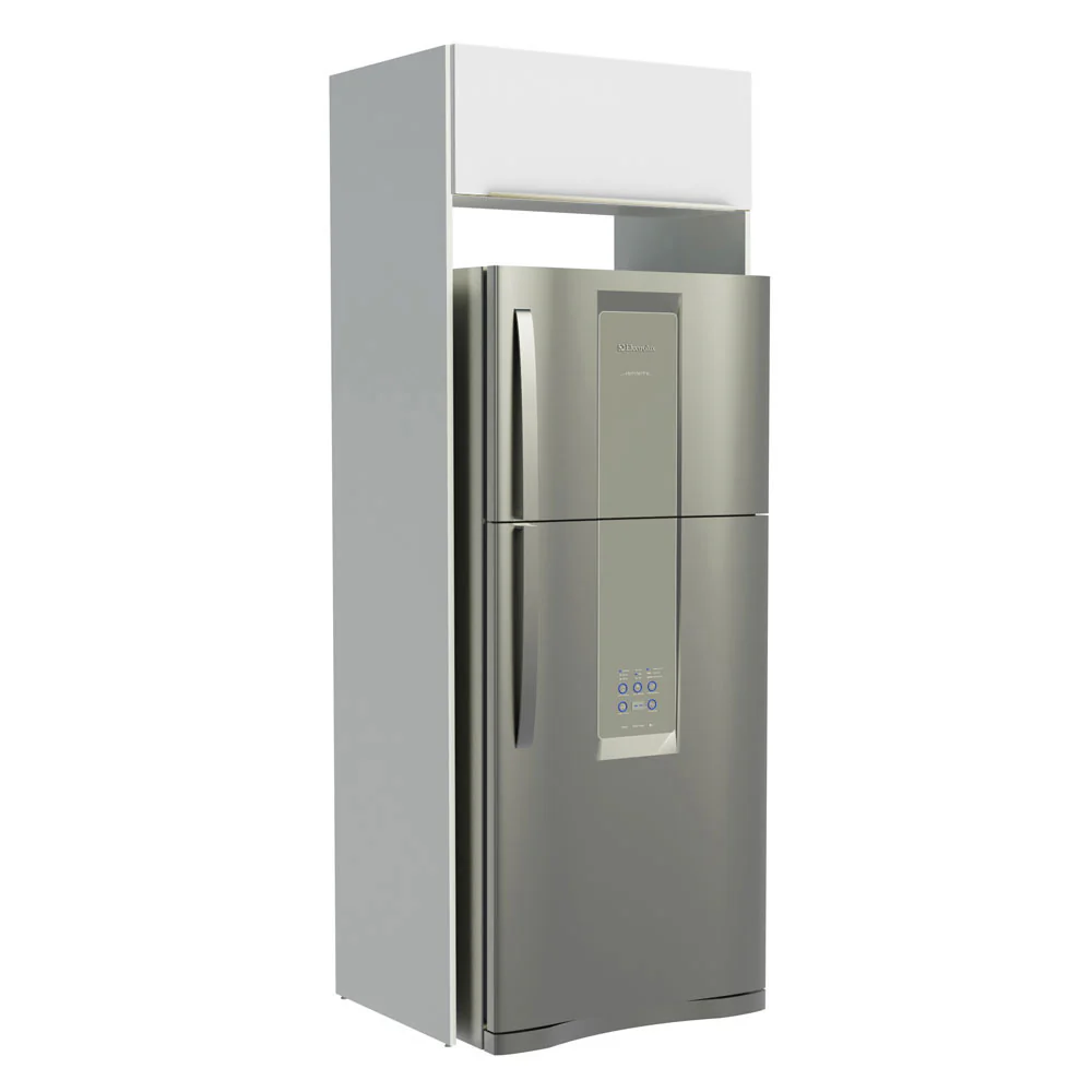 Porta-Geladeira Madesa Lux 1 Porta Basculante Branco/Branco Veludo - Image 5