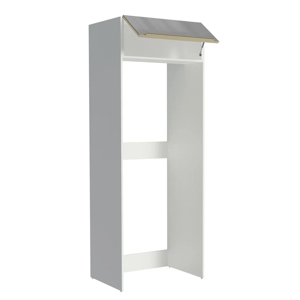 Porta-Geladeira Madesa Lux 1 Porta Basculante Branco/Cinza - Image 4