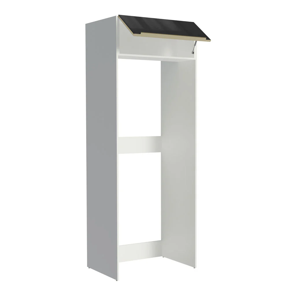Porta-Geladeira Madesa Lux 1 Porta Basculante Branco/Preto - Image 4