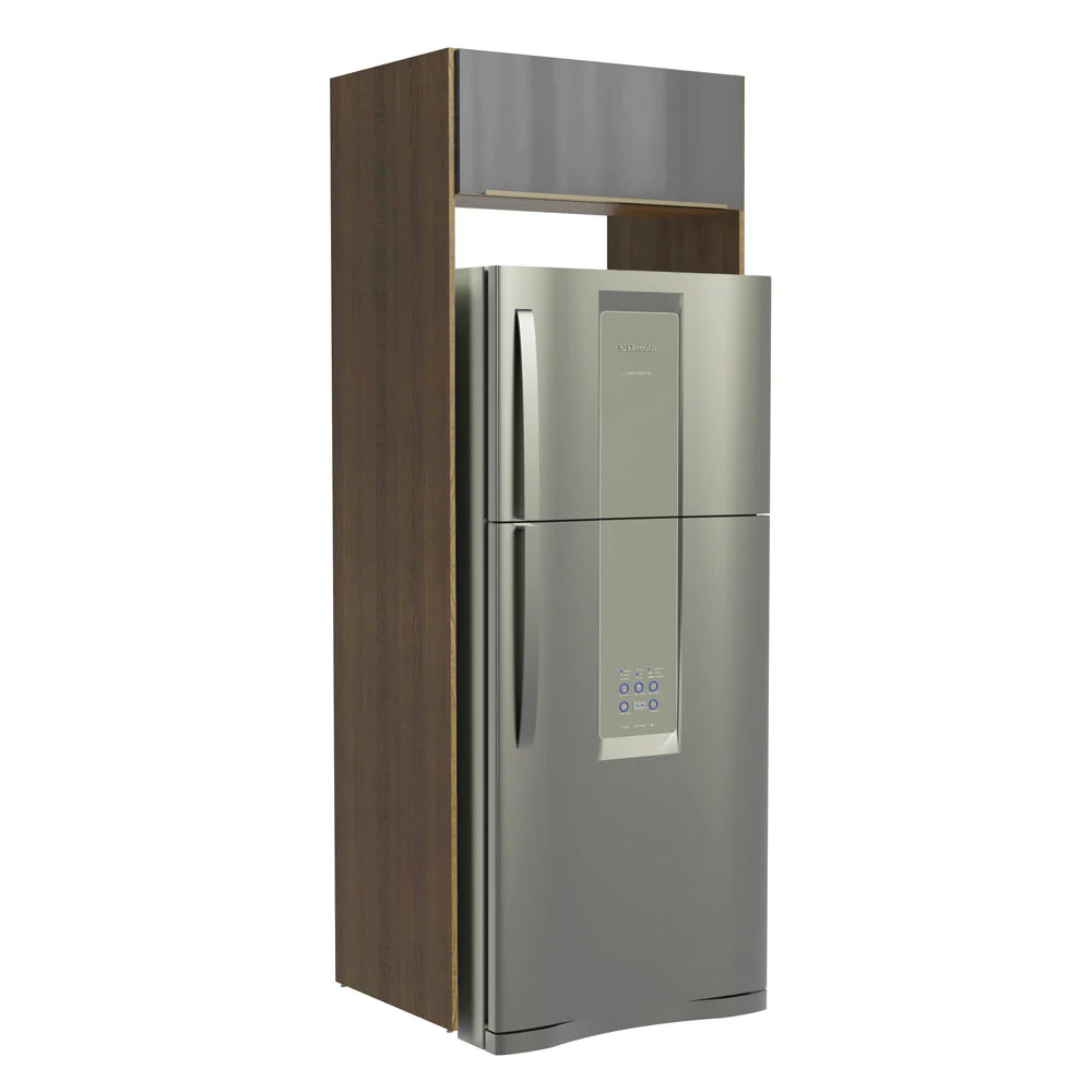 Porta-Geladeira Madesa Lux 1 Porta Basculante Rustic/Cinza - Image 5
