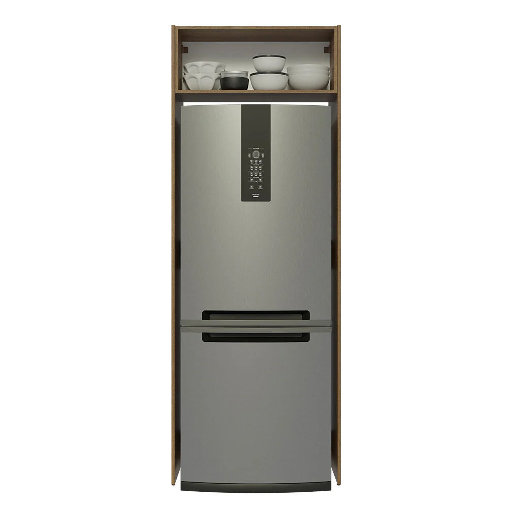 Porta-Geladeira Madesa Lux 1 Porta Basculante Rustic/Branco Veludo - Image 8