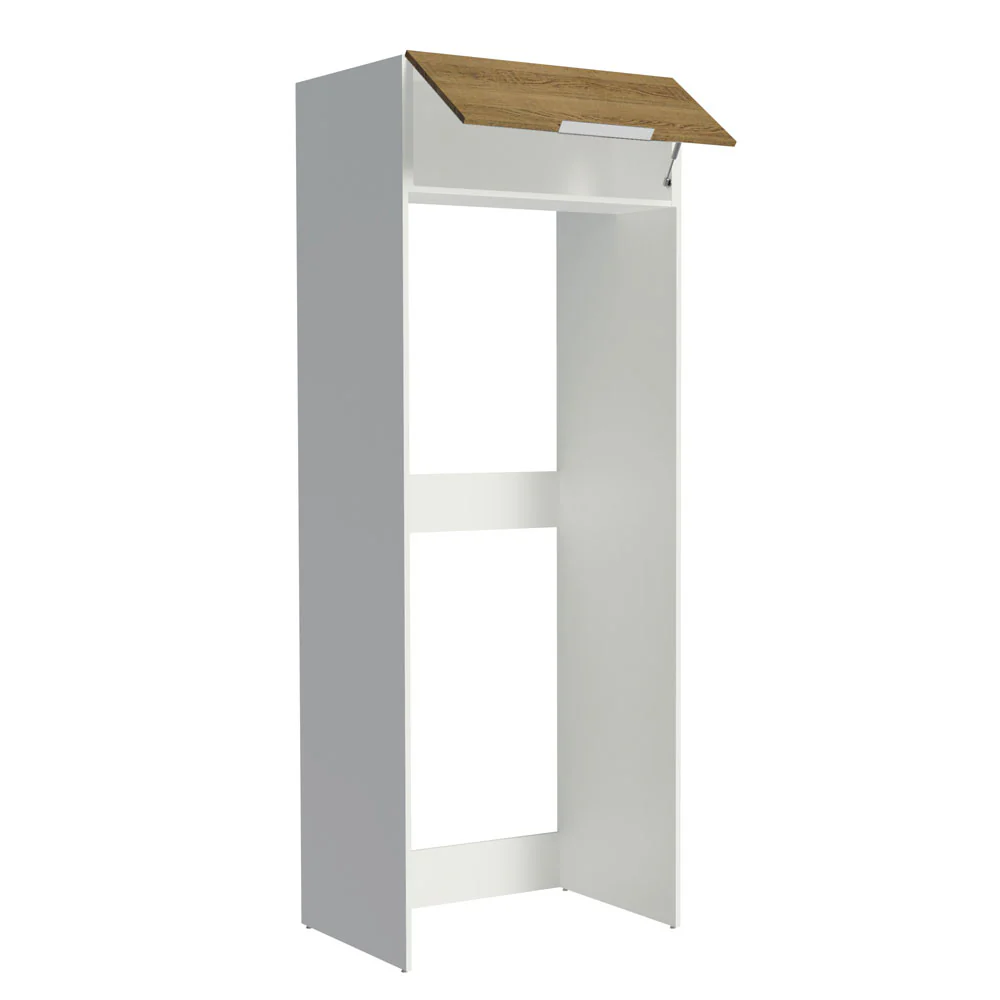 Porta-Geladeira Madesa Stella 1 Porta Basculante Branco/Rustic - Image 4