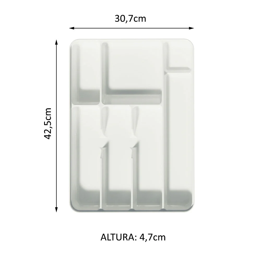 Porta-Talheres Madesa para Balcão de Cozinha Branco - Image 4