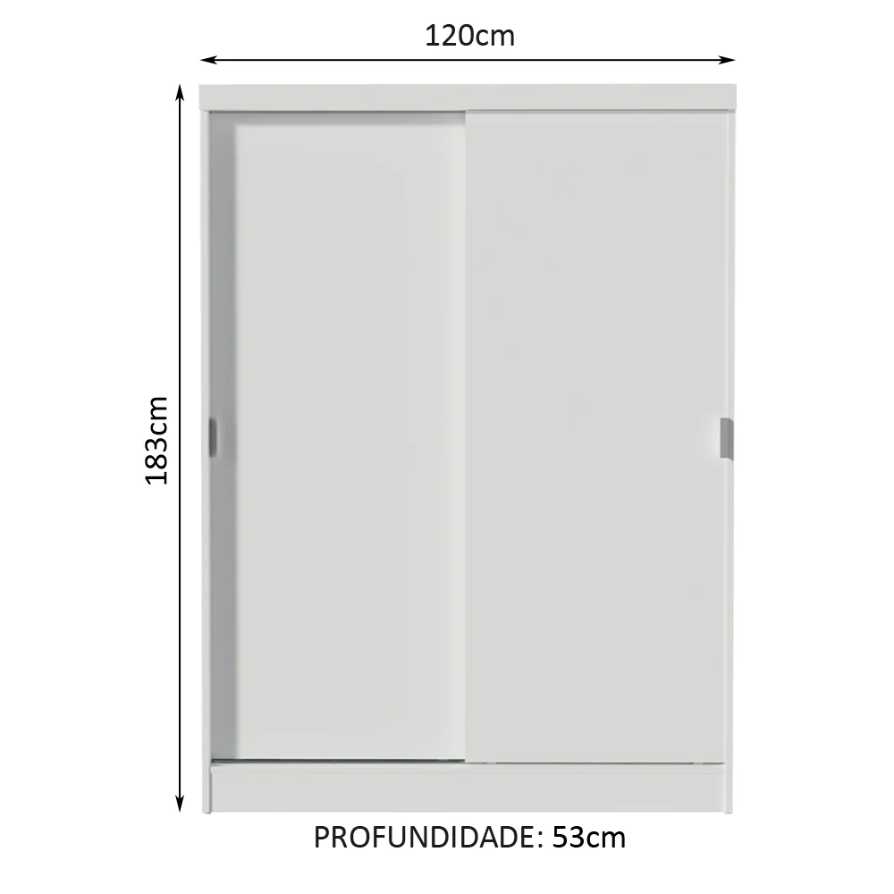Quarto Completo com Guarda-Roupa Luke e Cabeceira com 2 Mesas de Cabeceira Madesa Branco - Image 6