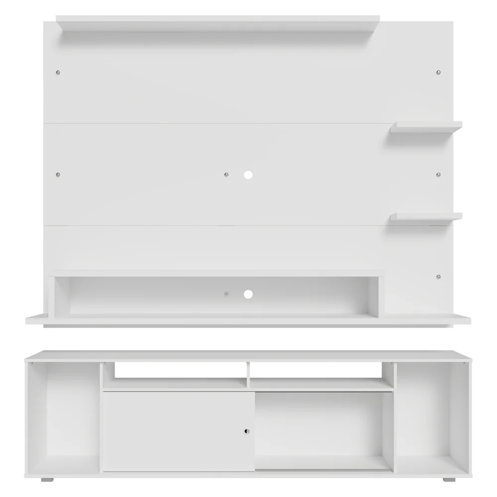 Rack com Painel para TV até 60 Polegadas 180 cm Branco Cancun Madesa - Image 11