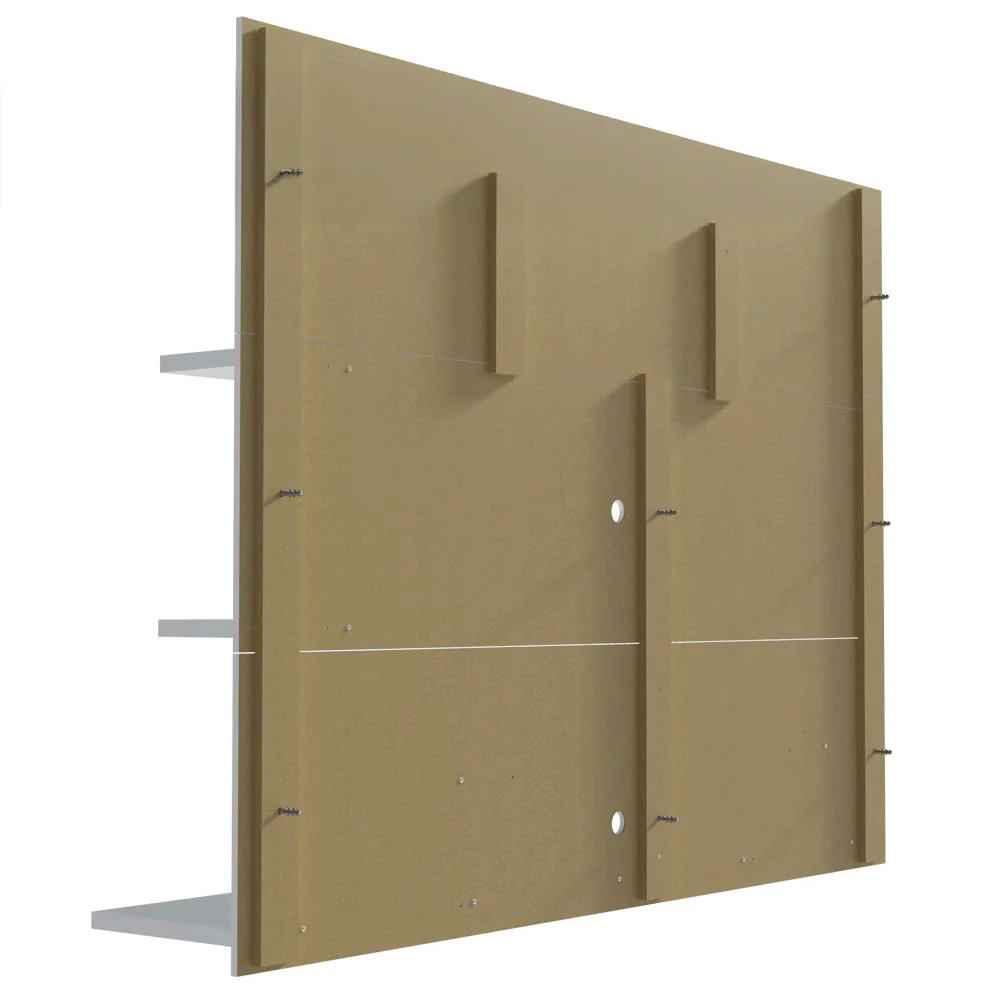 Rack com Painel para TV até 60 Polegadas 180 cm com Pés Branco/Rustic Cancun Madesa - Image 9