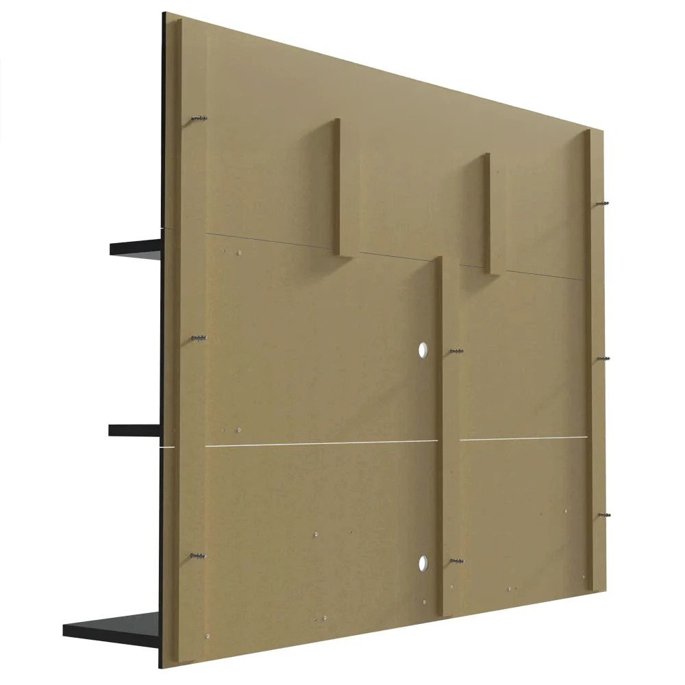 Rack com Painel para TV até 60 Polegadas 180 cm com Pés Preto/Rustic Cancun Madesa - Image 10