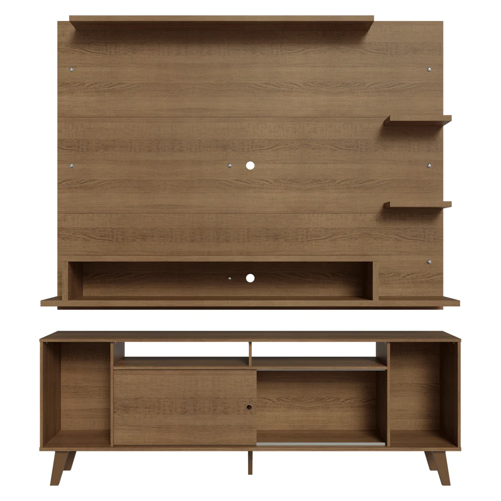 Rack com Painel para TV até 60 Polegadas 180 cm com Pés Rustic Cancun Madesa - Image 12