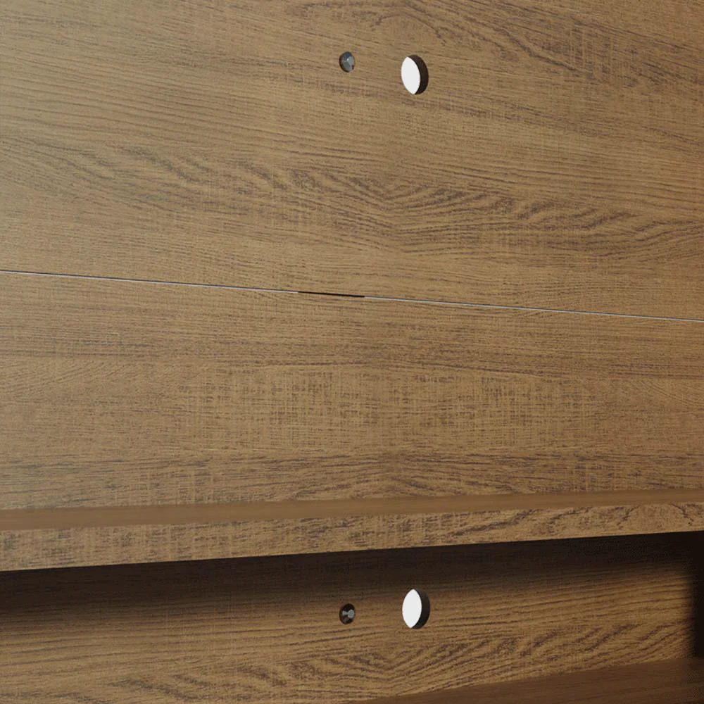 Rack com Painel para TV até 60 Polegadas 180 cm Rustic/Branco Metz Madesa - Image 12