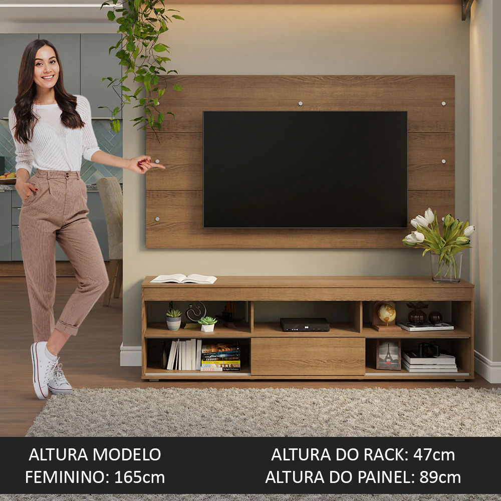 Rack com Painel para TV até 65 Polegadas Rustic Orlando Madesa - Image 5