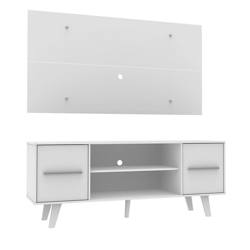 Rack Madesa Copenhagen e Painel para TV até 55 Polegadas Branco - Image 3
