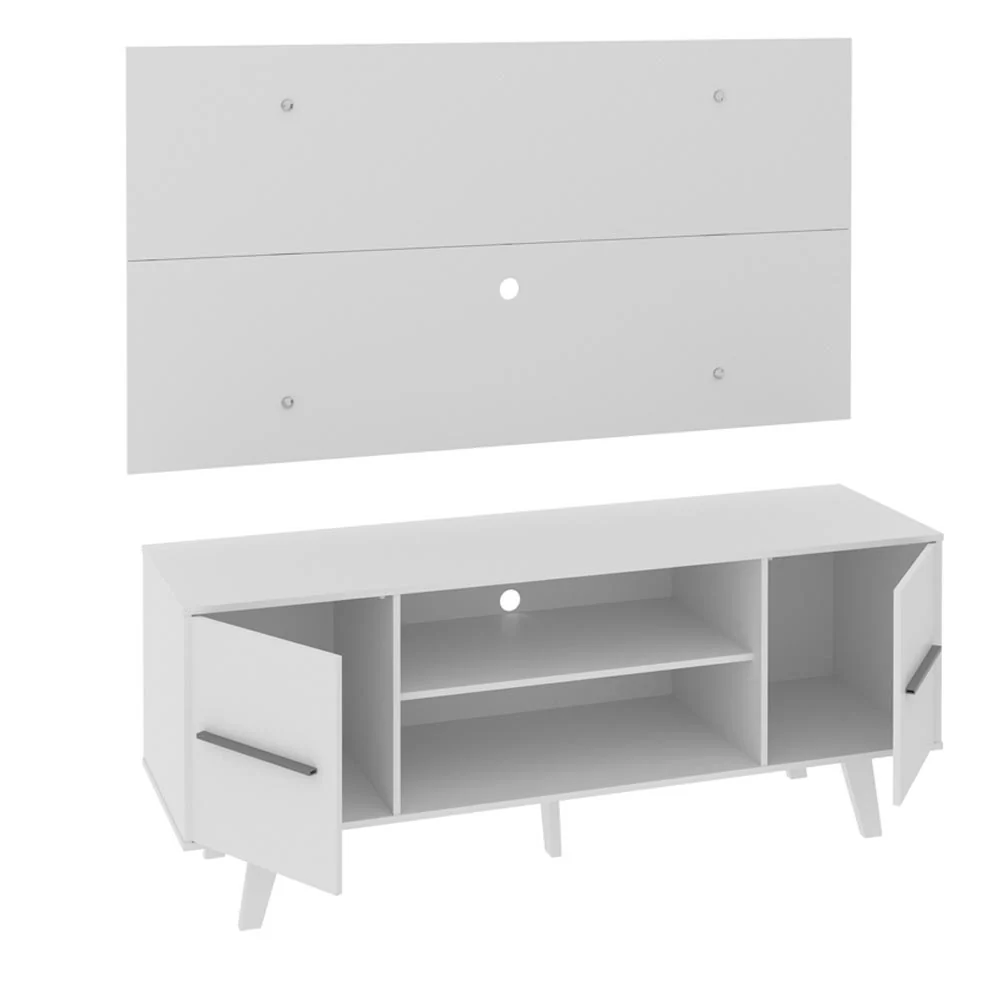 Rack Madesa Copenhagen e Painel para TV até 55 Polegadas Branco - Image 5