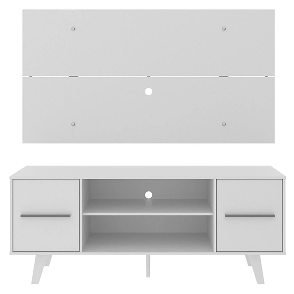 Rack Madesa Copenhagen e Painel para TV até 55 Polegadas Branco - Image 8