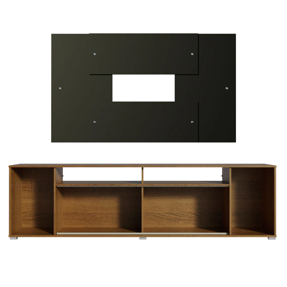 Rack Madesa Cancun e Painel para TV até 58 Polegadas Rustic/Preto 7K8N - Image 7