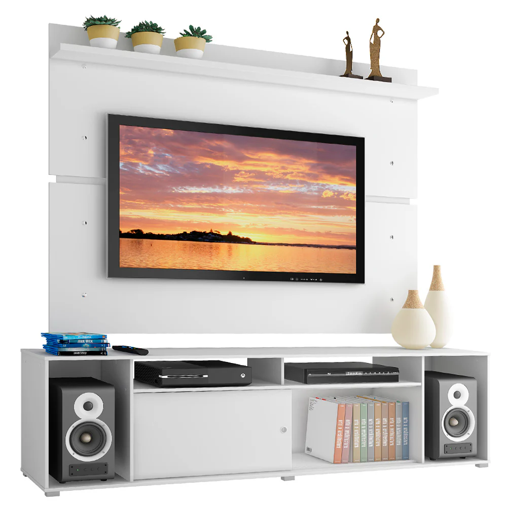 Rack Madesa Cancun e Painel para TV até 65 Polegadas Branco - Image 2
