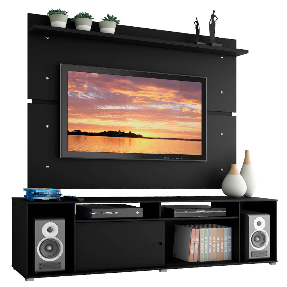 Rack Madesa Cancun e Painel para TV até 65 Polegadas Preto - Image 2