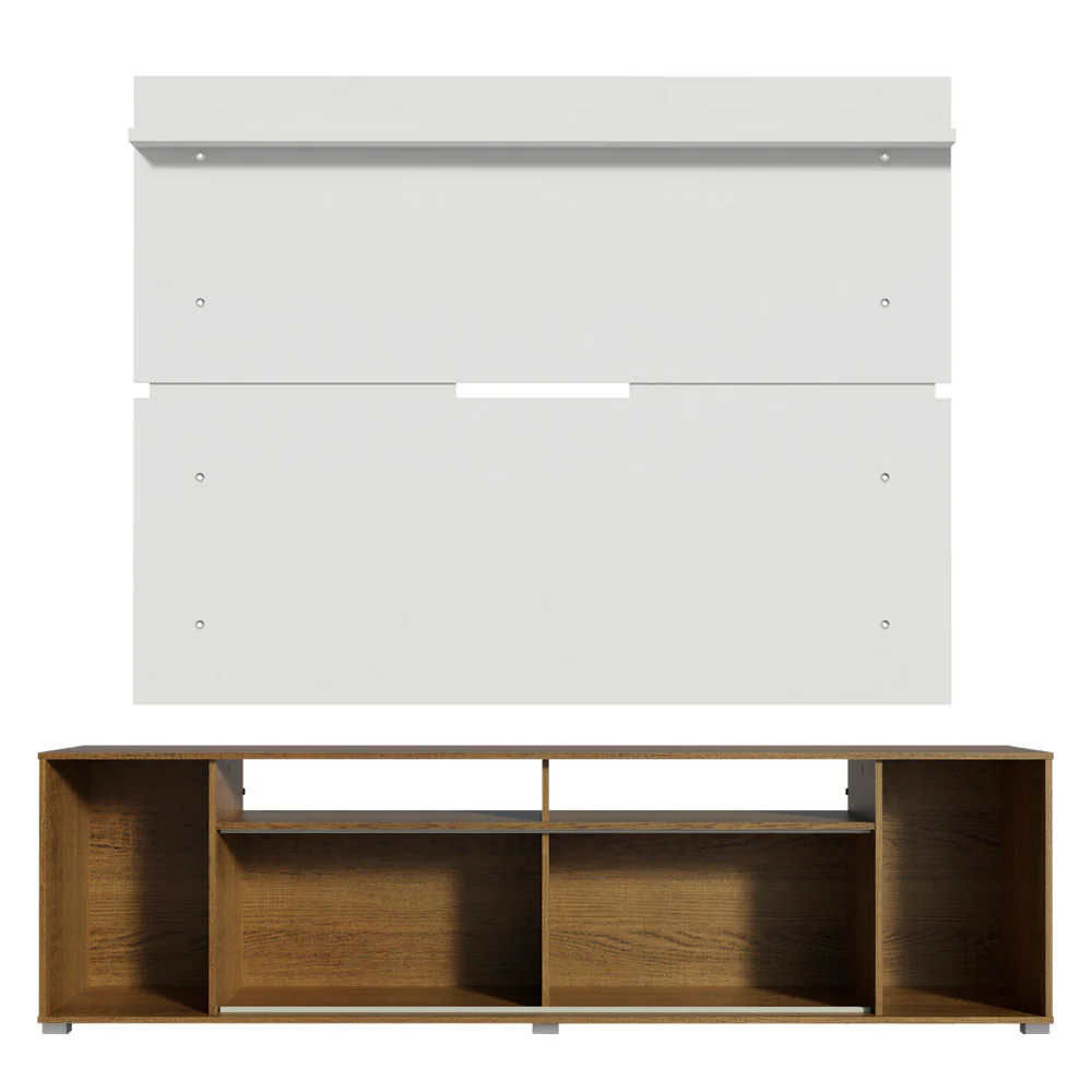 Rack Madesa Cancun e Painel para TV até 65 Polegadas Rustic/Branco 5Z09 - Image 9