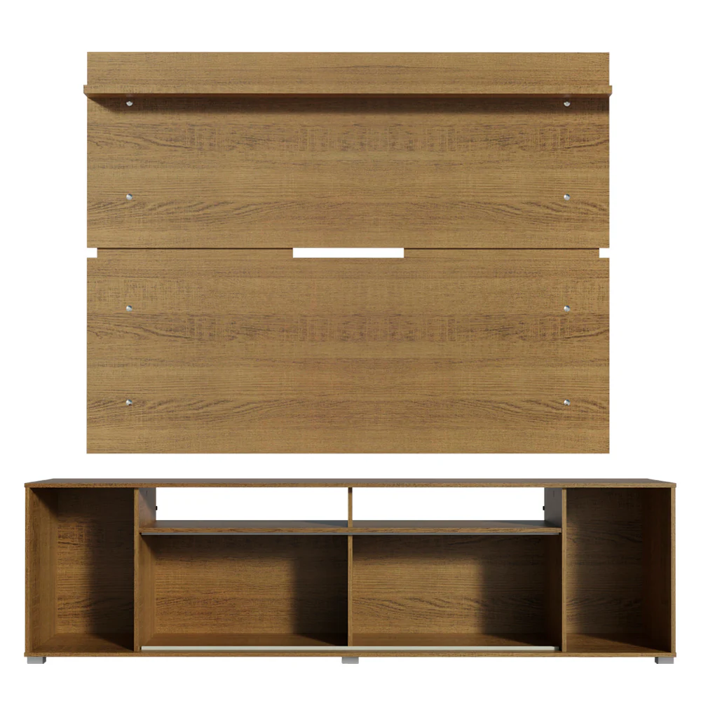 Rack Madesa Cancun e Painel para TV até 65 Polegadas Rustic/Branco 6E5Z - Image 9