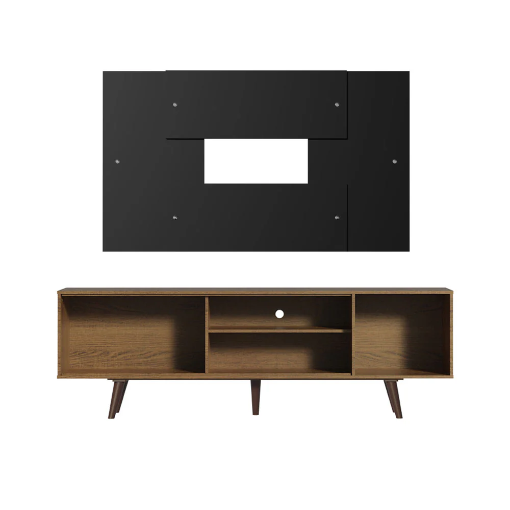 Rack Madesa Dubai com Pés e Painel para TV até 58 Polegadas Rustic/Preto 7KD8 - Image 7
