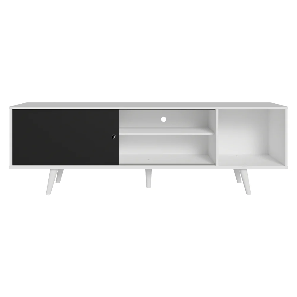 Rack Madesa Dubai para TV até 65 Polegadas com Pés Branco/Preto 7309 - Image 7