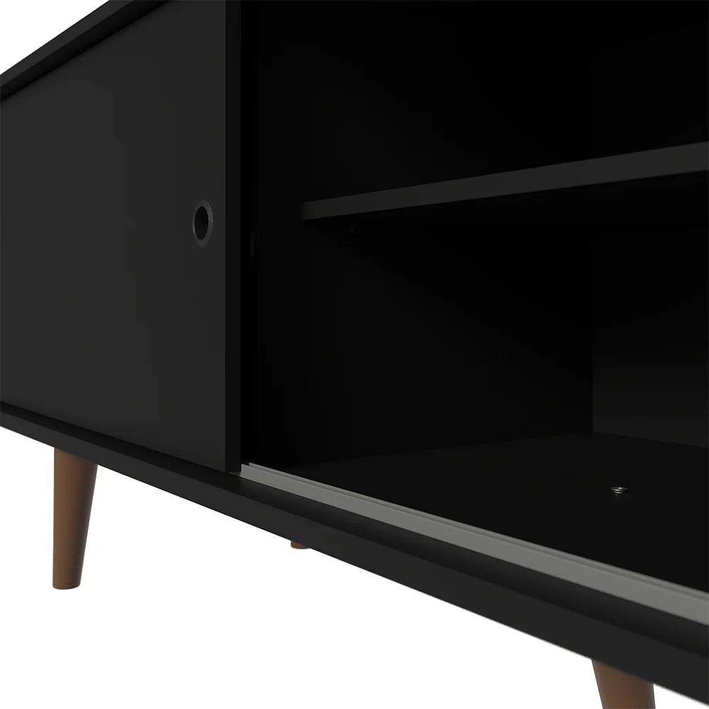 Rack Madesa Dubai para TV até 65 Polegadas com Pés Preto/Rustic 8N5Z - Image 7