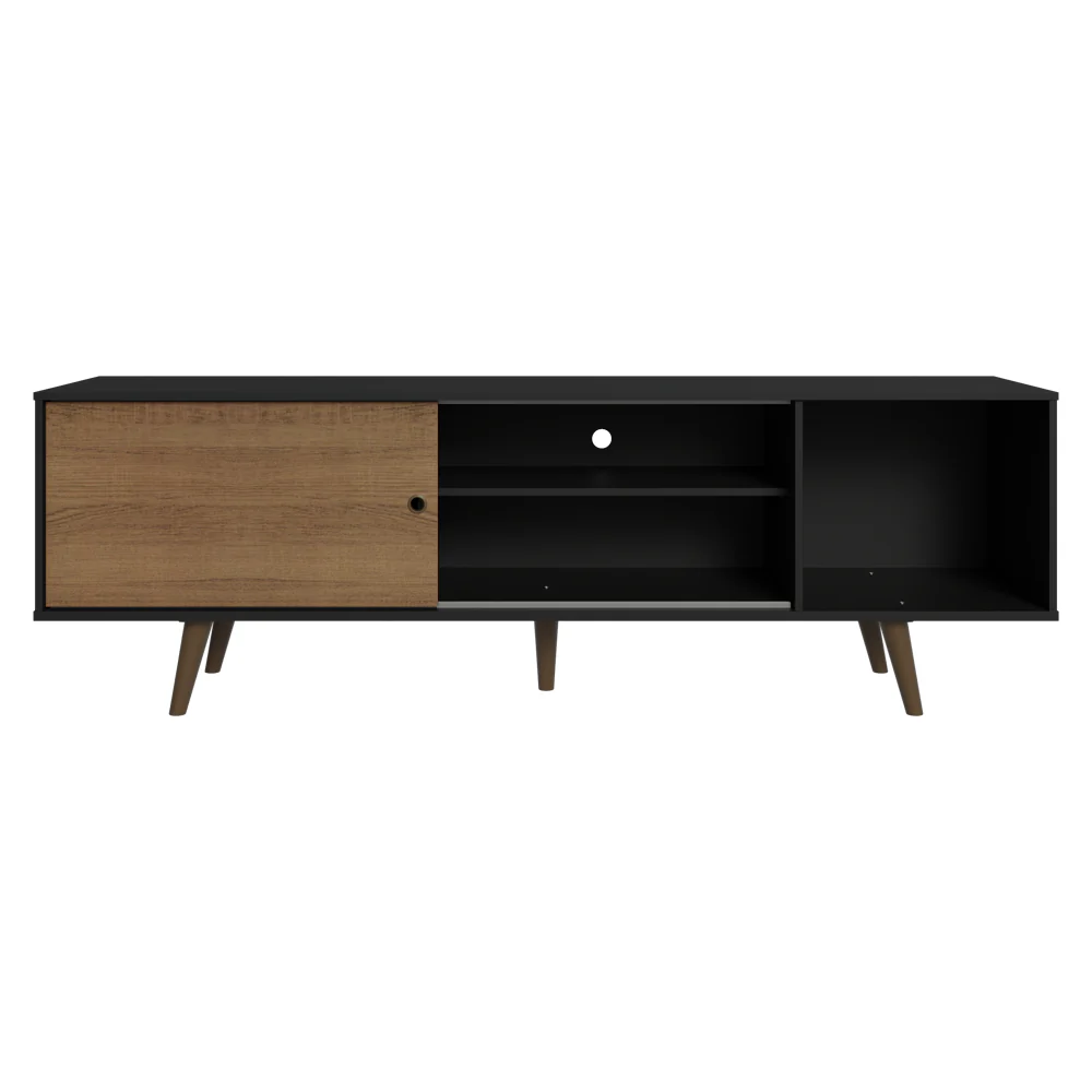 Rack Madesa Dubai para TV até 65 Polegadas com Pés Preto/Rustic D85Z - Image 7